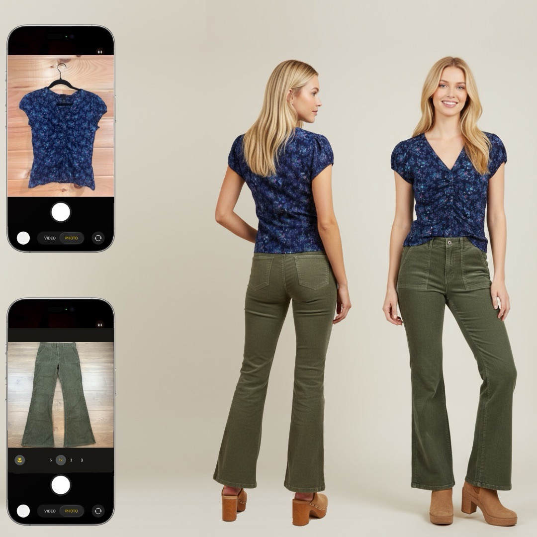 Casual wear transformed with AI